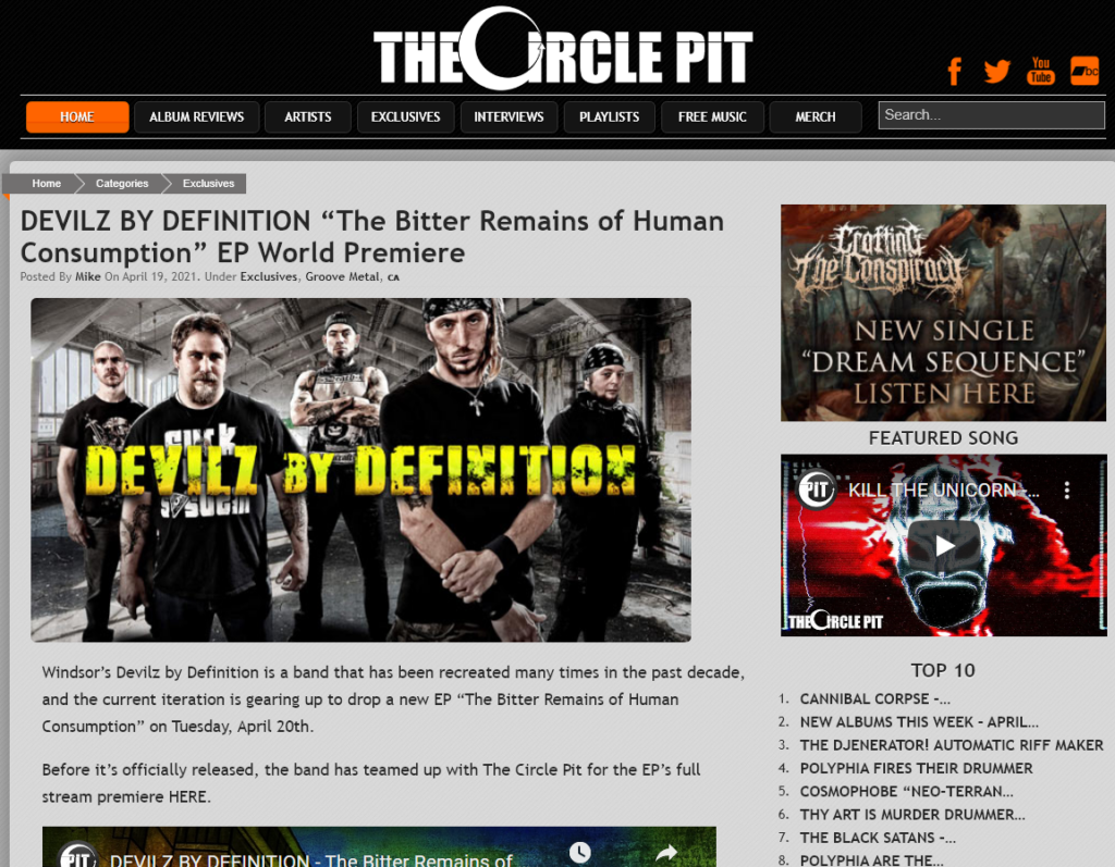 DEVILZ BY DEFINITION – The Bitter Remains of Human Consumption