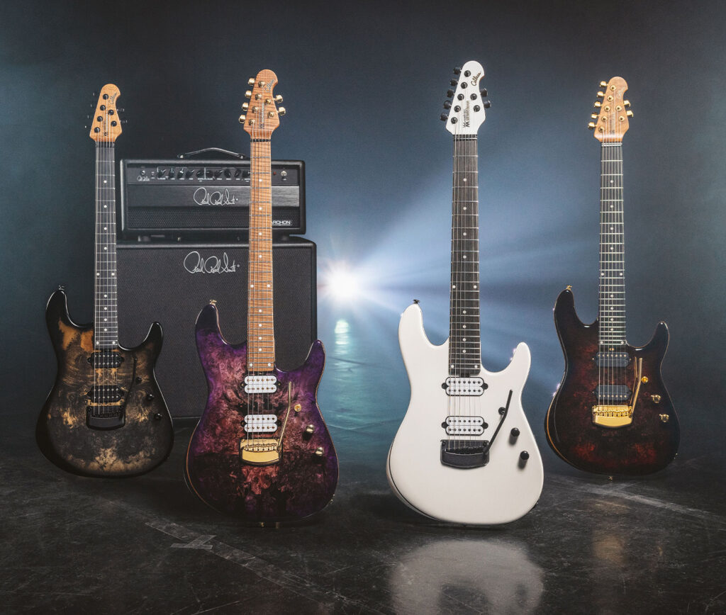 Ernie Ball Music Man Jason Richardson Cutlass guitars, including the Rorschach Red giveaway prize
