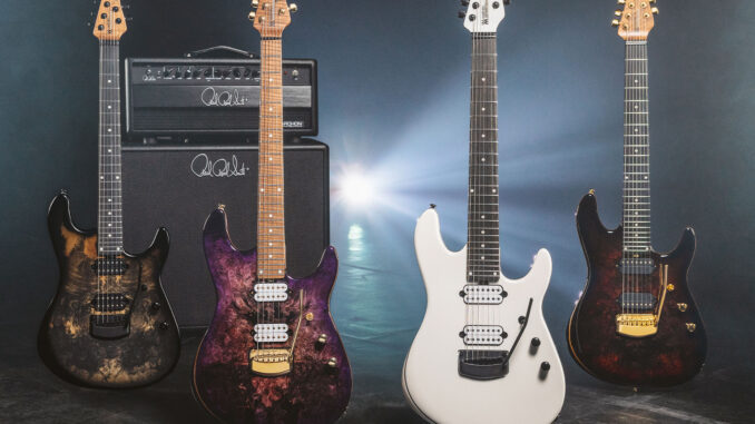 Ernie Ball Music Man Jason Richardson Cutlass guitars, including the Rorschach Red giveaway prize