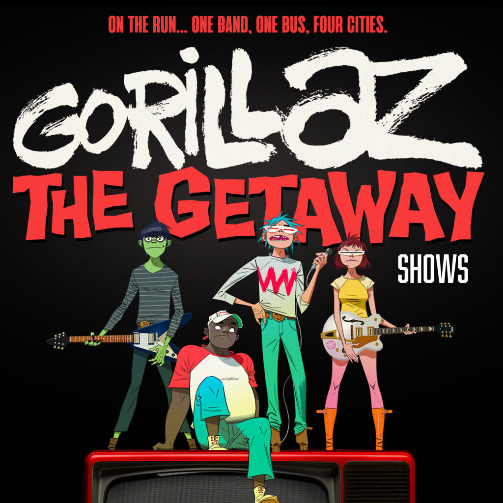 Gorillaz The Getaway Shows 2023 promotional artwork