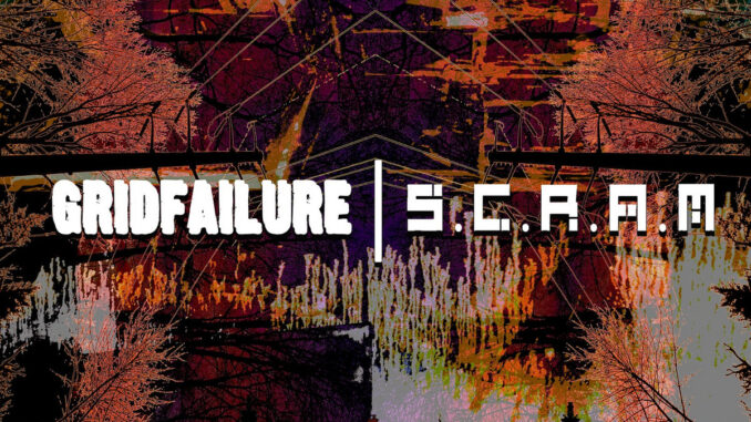GRIDFAILURE and S.C.R.A.M. split EP cover artwork featuring Systemwide Anomaly