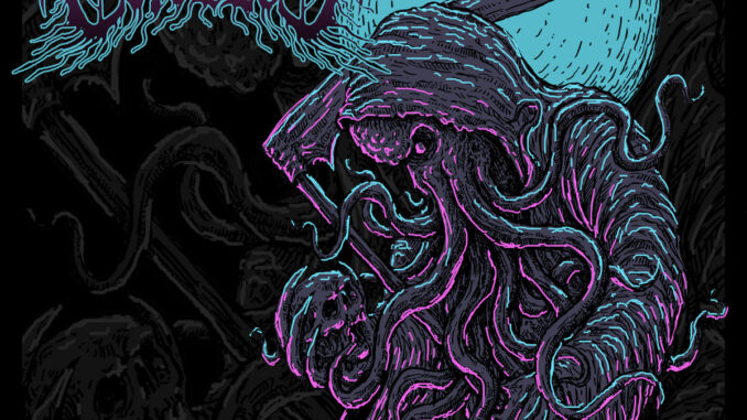 Grim Colossus Unhallowed Blasphemies EP artwork by Diko Nursyahra