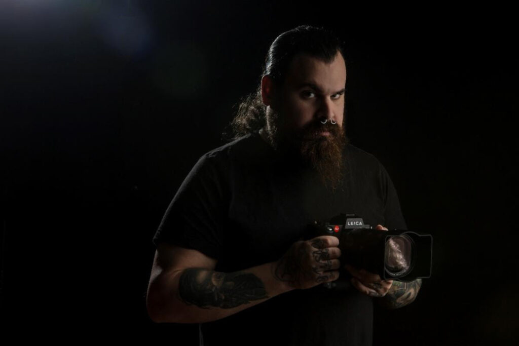 Jeremy Saffer with Leica camera for the 2021 Leica Akademie USA Boston music photography workshop