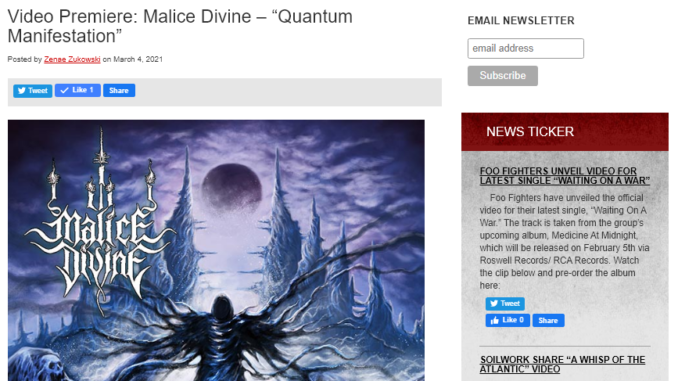 Malice Divine Quantum Manifestation publicity image