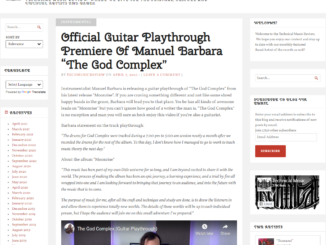 Manuel Barbará – The God Complex guitar playthrough publicity image