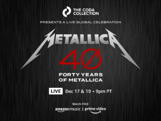 Metallica 40th Anniversary live streaming event graphic for December 17 and 19, 2021
