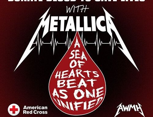 Metallica and American Red Cross M72 blood drive artwork