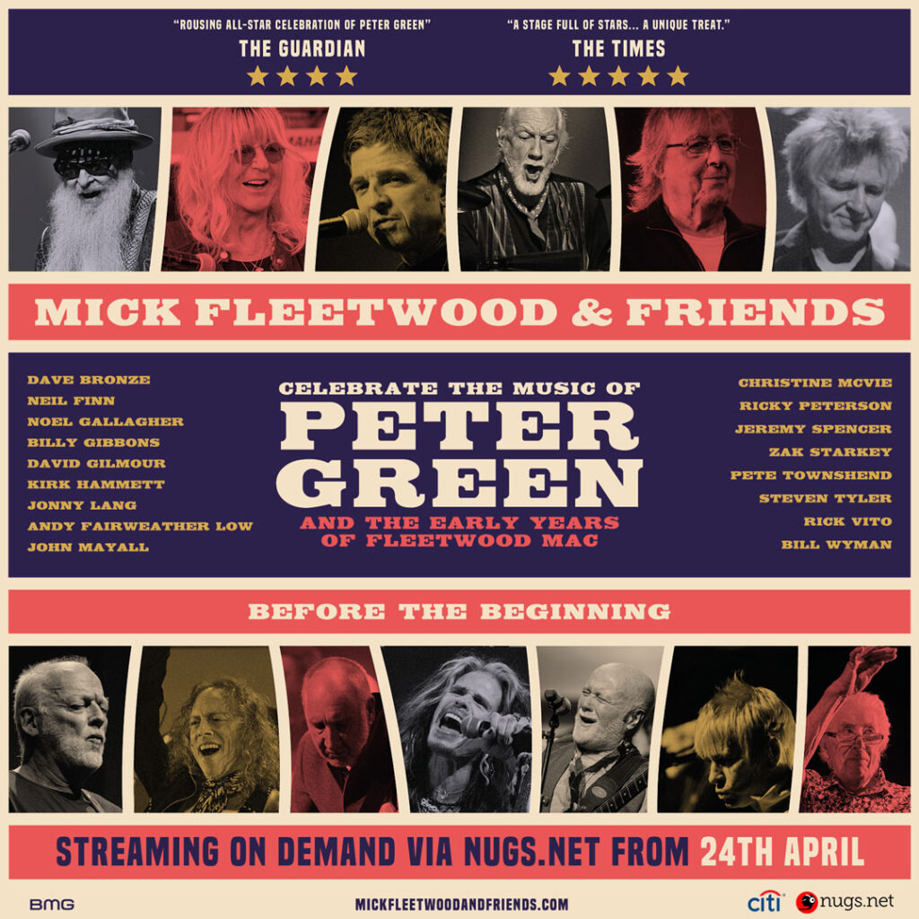 Mick Fleetwood & Friends – Celebrate the Music of Peter Green livestream artwork