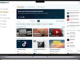 Musosoup Marketplace dashboard for independent music promotion