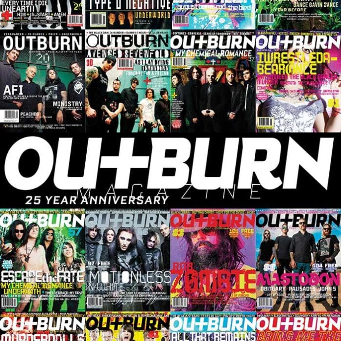 OUTBURN 25th anniversary return to print artwork