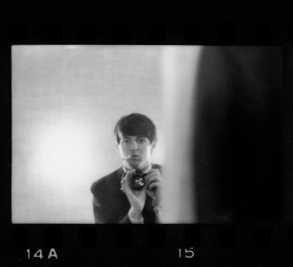 Paul McCartney self-portraits at the George V Hotel, Paris, January 1964, featured in the Gagosian Beverly Hills exhibition