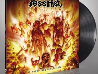 PESSIMIST – Slaughtering the Faithful vinyl reissue artwork