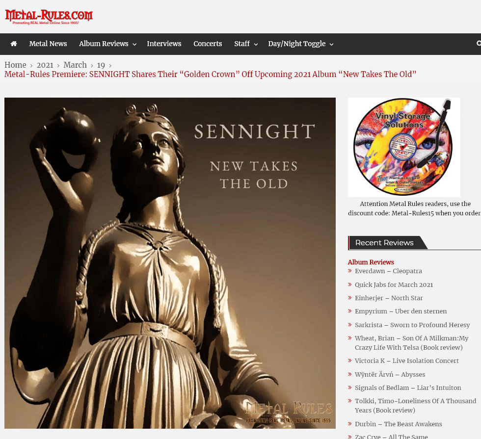 SENNIGHT – Golden Crown / New Takes The Old