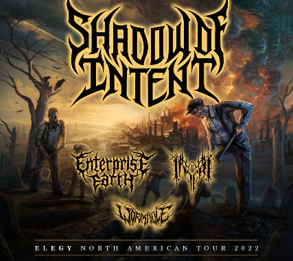 Shadow of Intent, Enterprise Earth, Inferi and Wormhole Elegy North American Tour 2022 poster