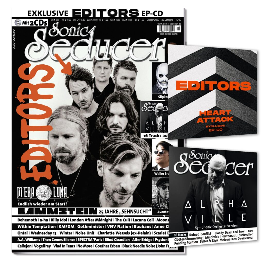 Sonic Seducer 10/2022 magazine and Cold Hands Seduction Vol. 242 CD featuring Epoch Of Chirality, Unhealer, Vögel and Fear Disease