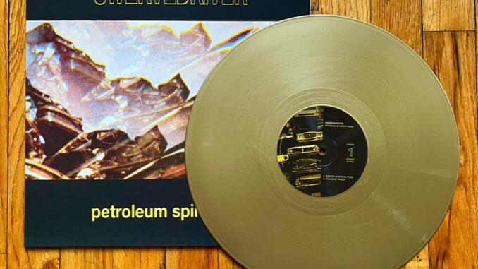 Swervedriver — Petroleum Spirit Daze gold vinyl repress artwork