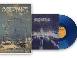 Swervedriver – The World's Fair EP cover and blue vinyl