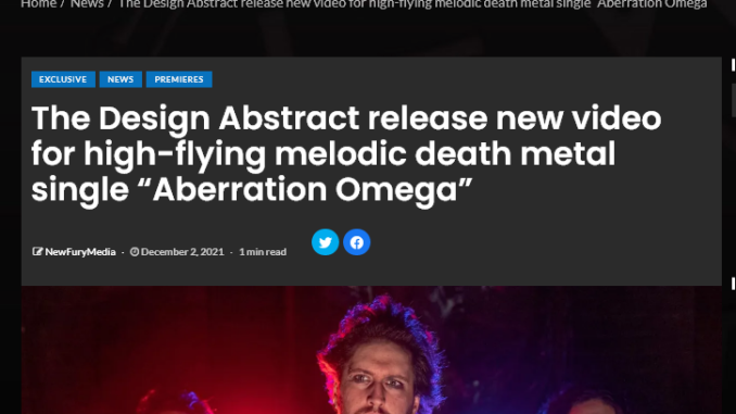 The Design Abstract — Aberration Omega / Metemtechnosis publicity artwork
