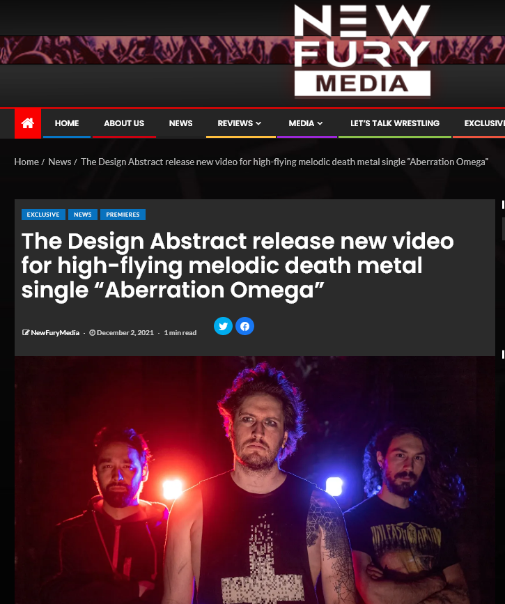 The Design Abstract — Aberration Omega / Metemtechnosis publicity artwork