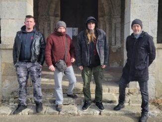 TRAGOS band publicity photo for the Sanguinolent single and Bellicum album campaign