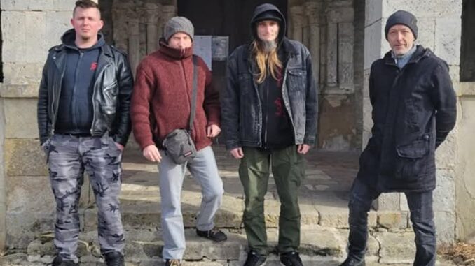 TRAGOS band publicity photo for the Sanguinolent single and Bellicum album campaign
