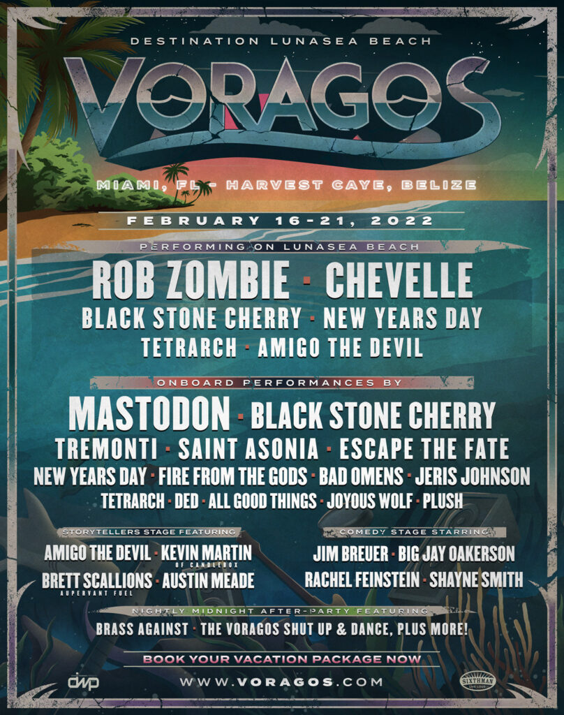 VORAGOS: Destination Lunasea Beach 2022 official lineup poster