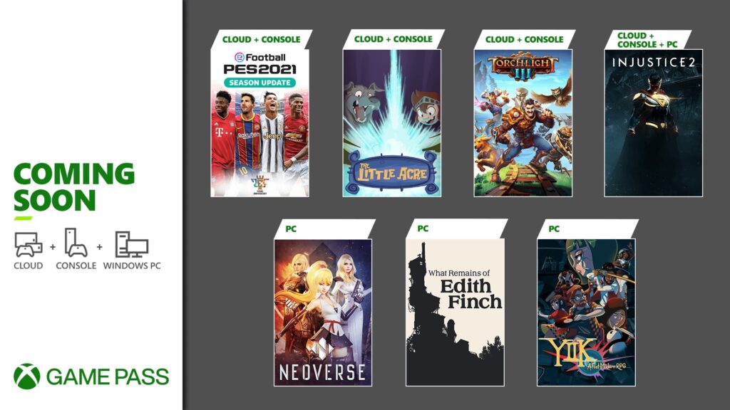 Xbox Game Pass January 2021 coming soon lineup